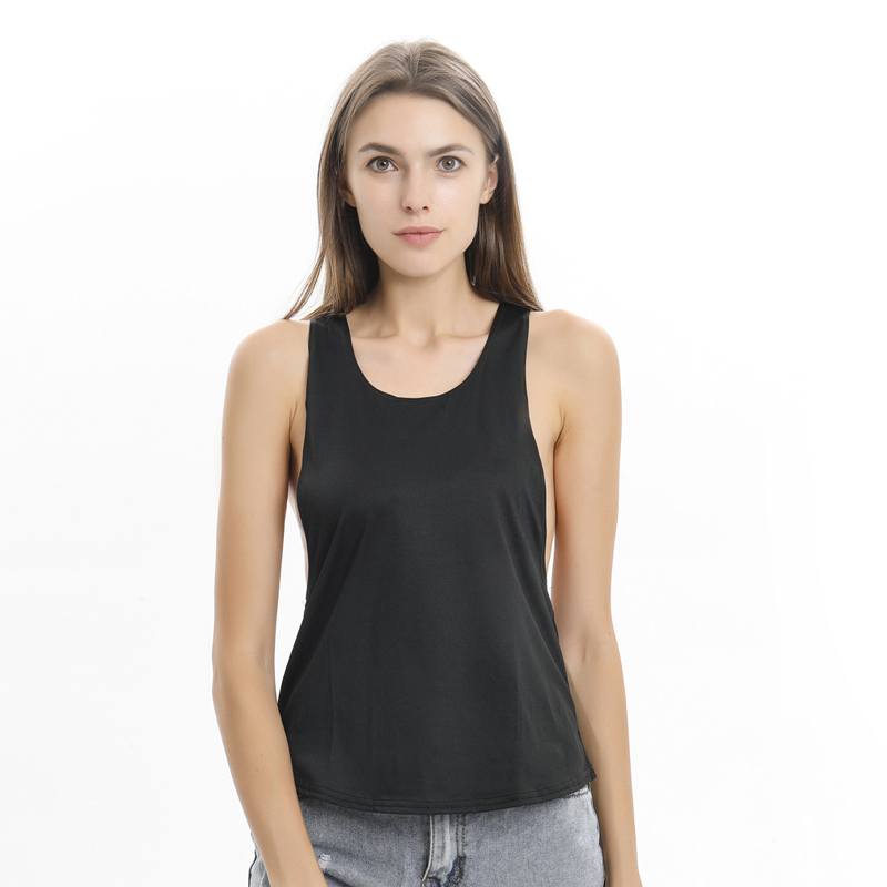

Women' Sleeveless Tops Fashion Casual Sexy Summer Sports Tops Backless quick-drying Breathable Fitness Yoga Shirt, Black
