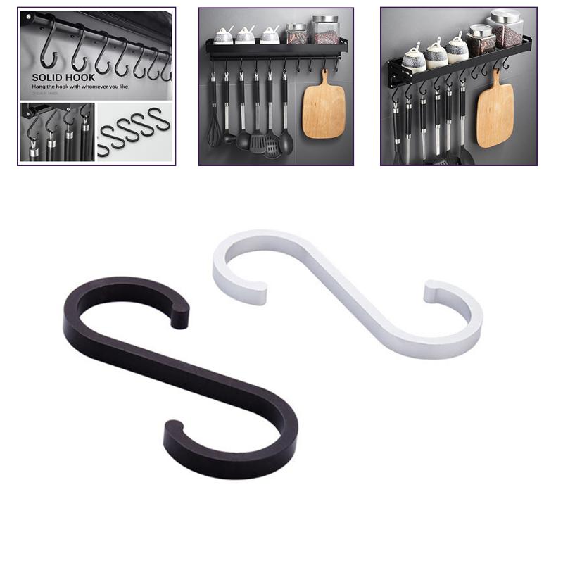 

New 12 Pcs Space Aluminum S Shaped Kitchen Clasp Holder Hooks Pot Hanging Hanger Hooks Bathroom Multifunctional Hanging Hangers