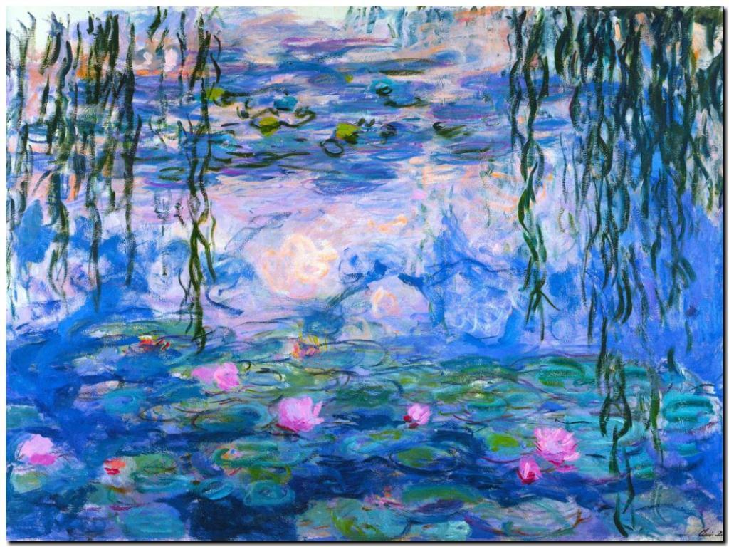 

CLAUDE MONET Water lilies Pink Home Decor Handpainted &HD Print Oil Painting On Canvas Wall Art Canvas Pictures 191117