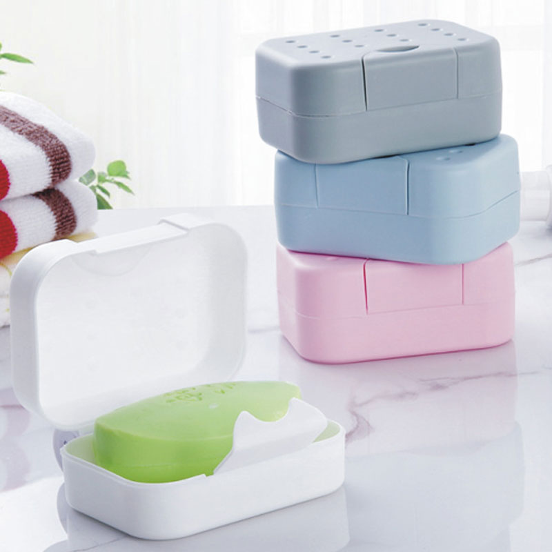 

New Portable Bath Travel Mini sponge Soap Box Soap Dishes Bathroom Accessories Hotel Home Supplies Free Shiping, White