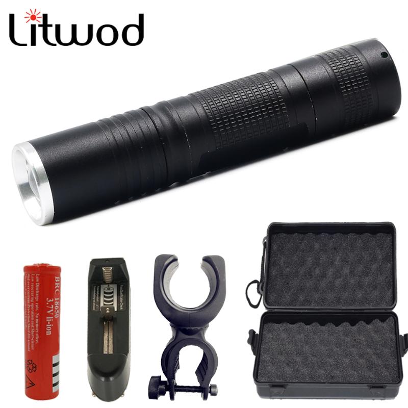 

Litwod S5 3800LM LED High quality 5 Modes Professional XM-L2 Zoomable lanterna Torch Lighting