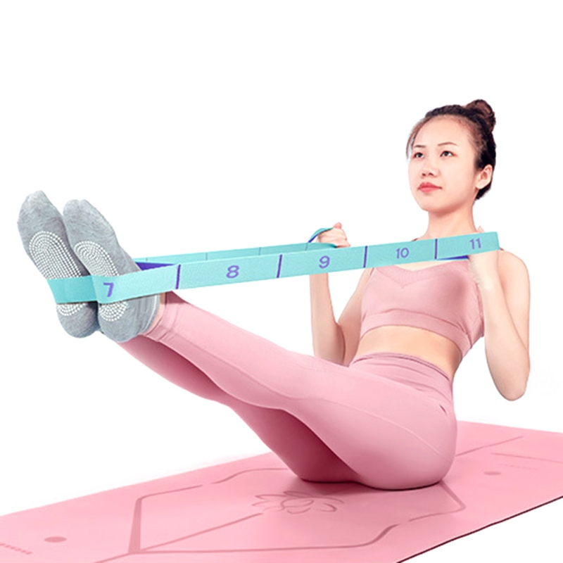 

New Yoga Pull Strap Belt Polyester Latex Elastic Stretching Band Loop Yoga Rope Gym Fitness Exercise Resistance Bands