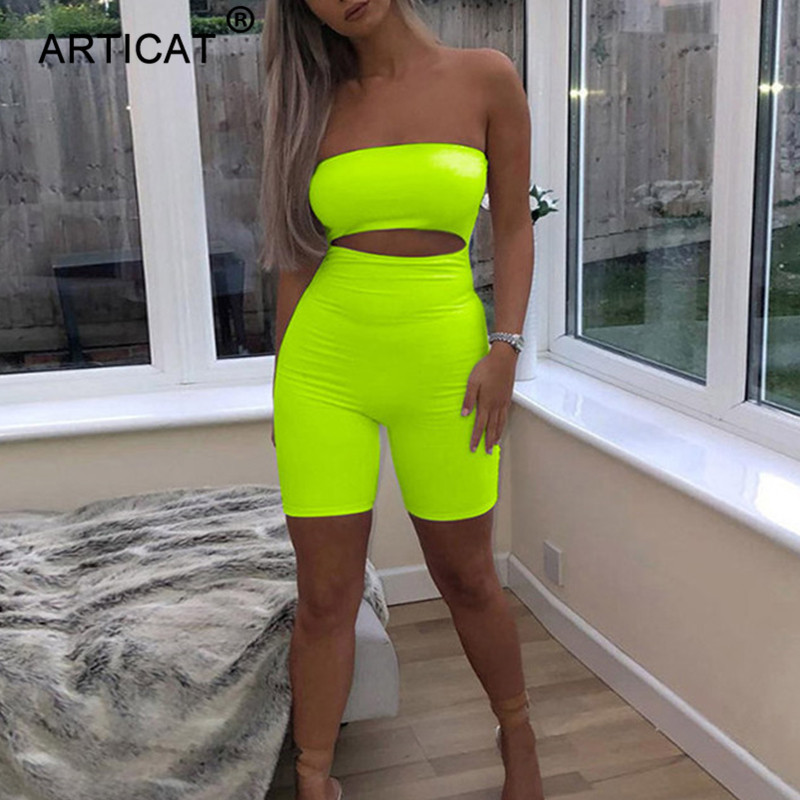 strapless shorts playsuit