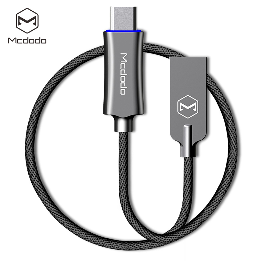 

MCDODO CA - 288 Knight Series QC 3.0 Type-C Auto Disconnect Transfer Data Synchronization Charging Cable 1M, Black