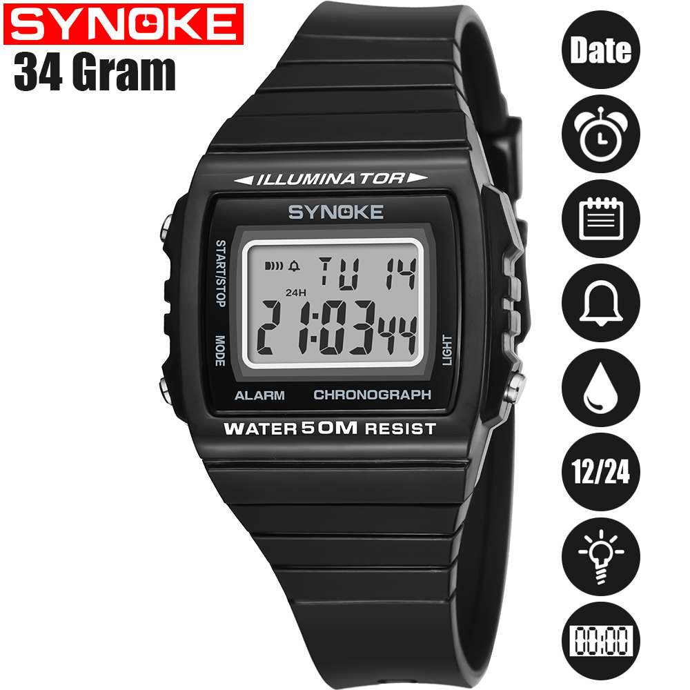 

SYNOKE Men Sports Watches Waterproof G Relogio Masculino Digital Watch Chronograph Shock Double Time Wristwatches For Gift Mens, White