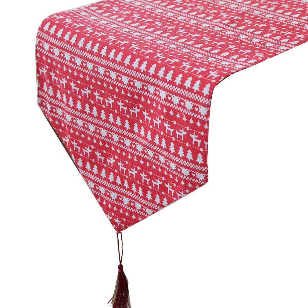 

Christmas supplies linen printed Christmas tablecloths tree elk pattern tablecloth