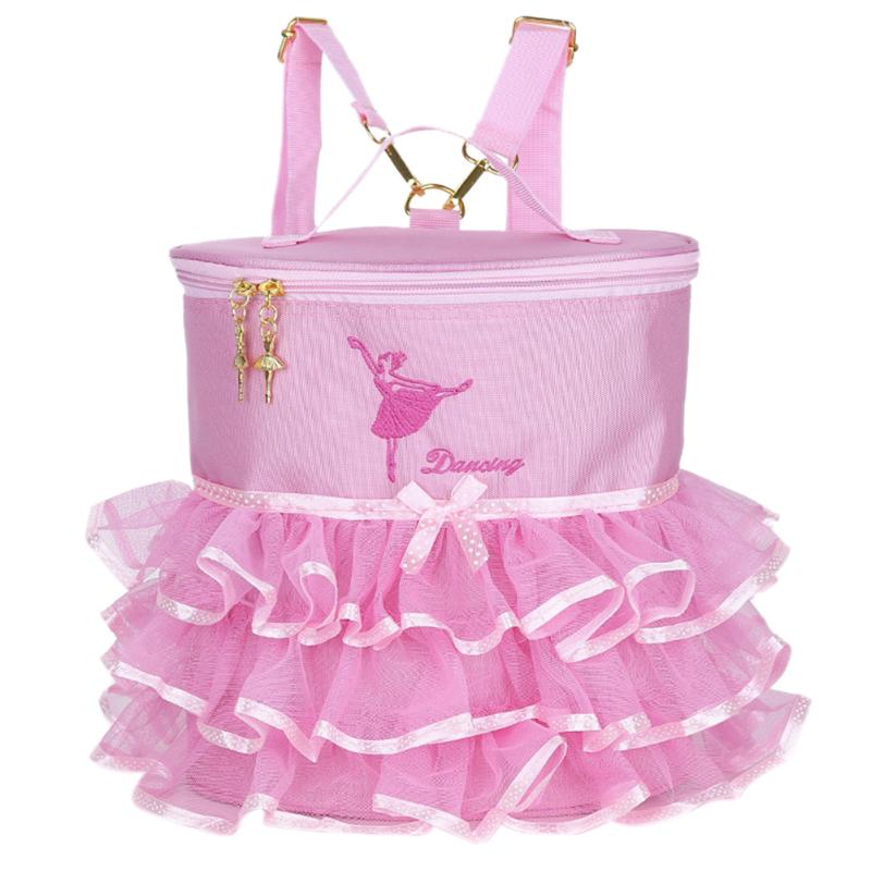 

Ruffled Girls Ballet Dance Bag Handbag Students Lace Fashion Cute Embroidered Tiered School Kids Backpack Shoulder Ballerina, Yellow
