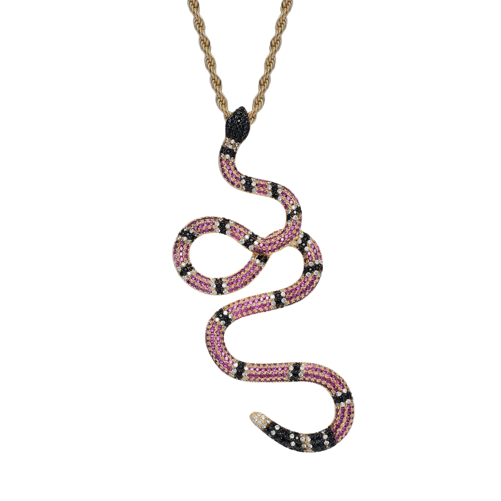 

Vintage Style Snake Pendant Necklace 23.6 Inch