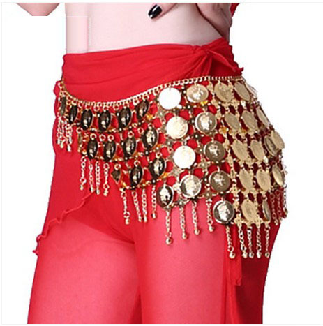 

Belly dance accessories gold / silver coins belly dance belts for women costume hip scarf