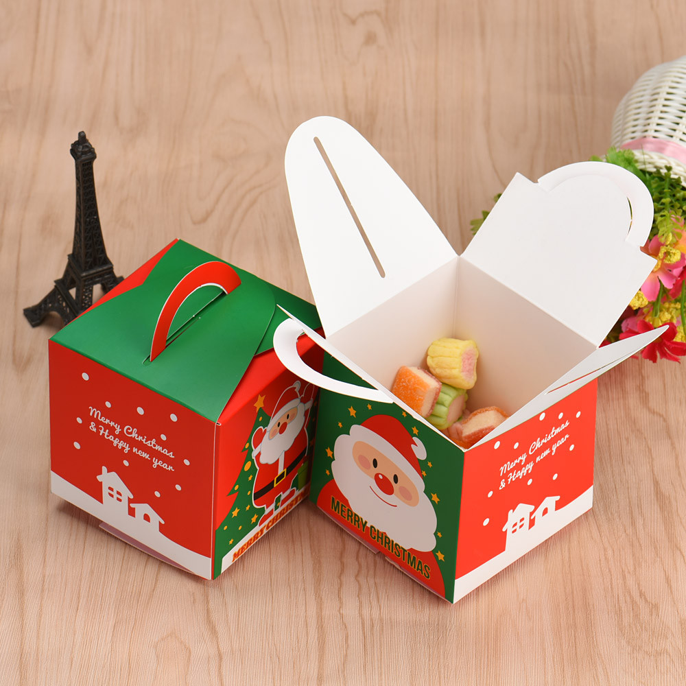 

#25 5 PCS Santa Claus Box Portable Candy Box West Point Safe Fruit christmas 2019 for christmas hot sale
