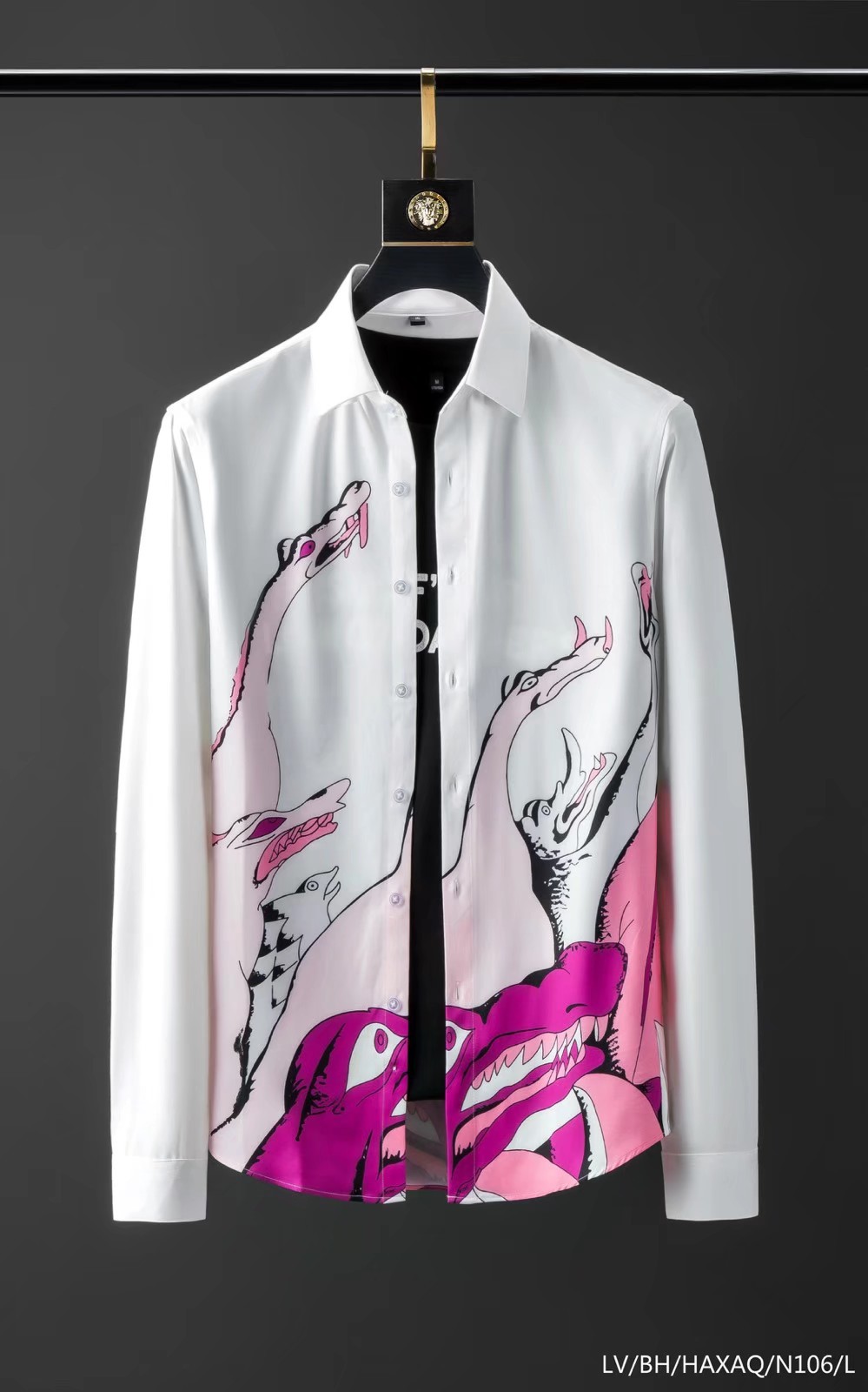 

Mens brand shirt designer shirt French Paris Brand clothes 111 male men long sleeve shirt Hip Hop style high quality cotton 2019 new arrival, White