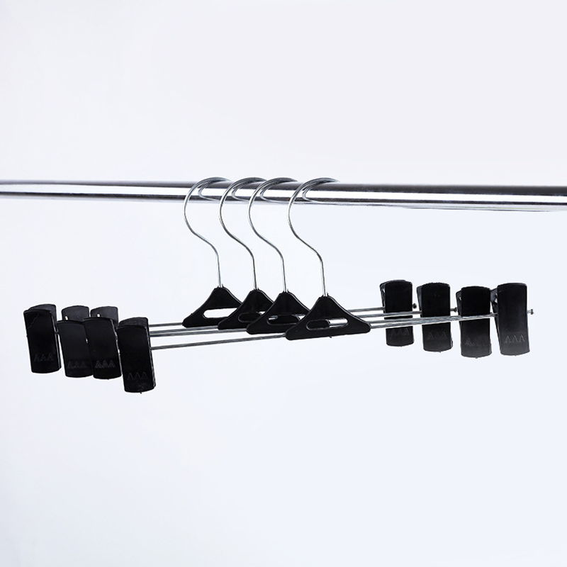 Metal Clothes Hanger AntiSlip Clothespin Rack Clip Wardrobe Pants