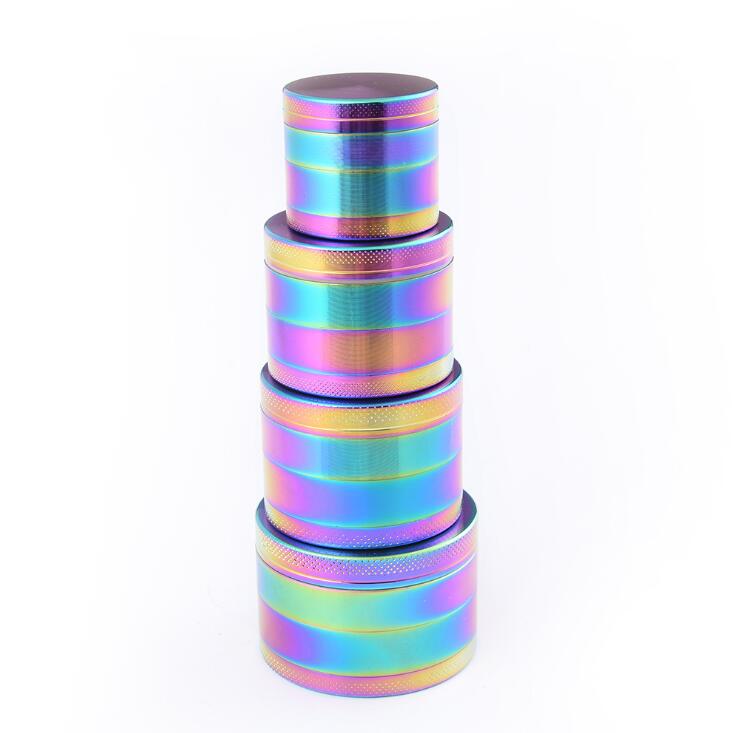 

Rainbow Grinder 4 Layers 40MM 50MM 63MM Zinc Alloy Tobacco Smoke Crusher Grinders Smoking Accessories OOA7072