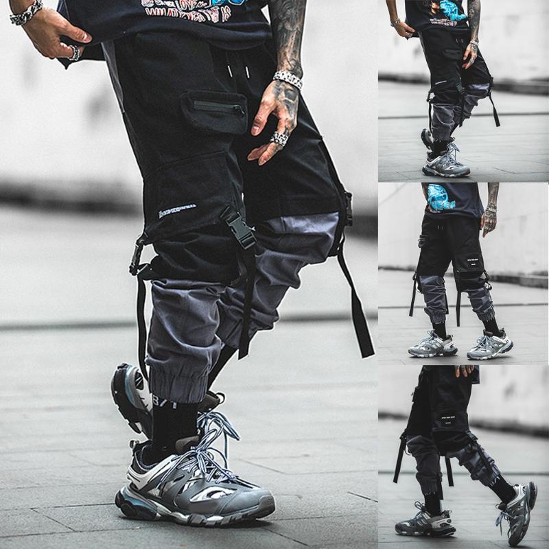 

Men' New Style Fashion Pants Pure Color Overalls Leisure Large Yard Trousers Joggers Trousers Sporting Streetwear Sweatpant #45, As pic