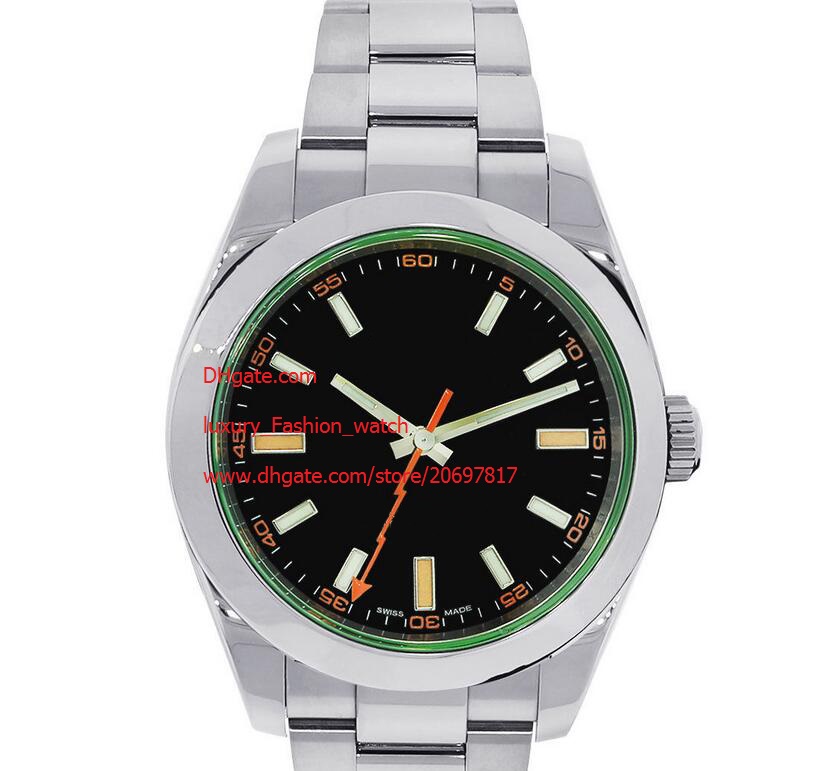 

Free Shipping High Quality Watch 40mm Green Sapphire Glass 116400 166400GV Asia 2813 Movement Automatic Mens Men's Watches, Black