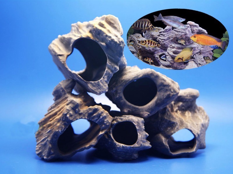 2021 MF CICHLID STONE Ceramic Aquarium Rock Cave Decor For Aquarium