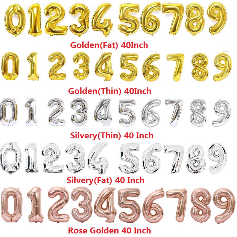 numeral balloons