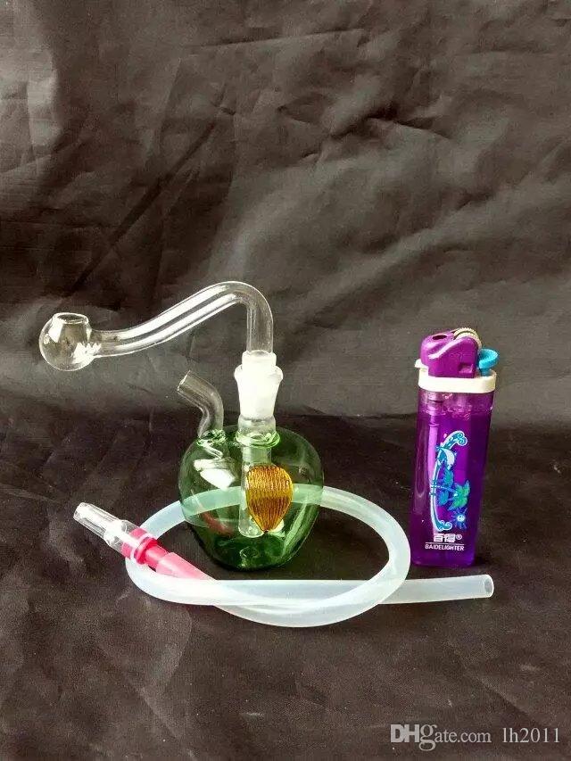 

Apple hookah Wholesale Glass bongs Oil Burner Glass Water Pipes Oil Rigs Smoking Free