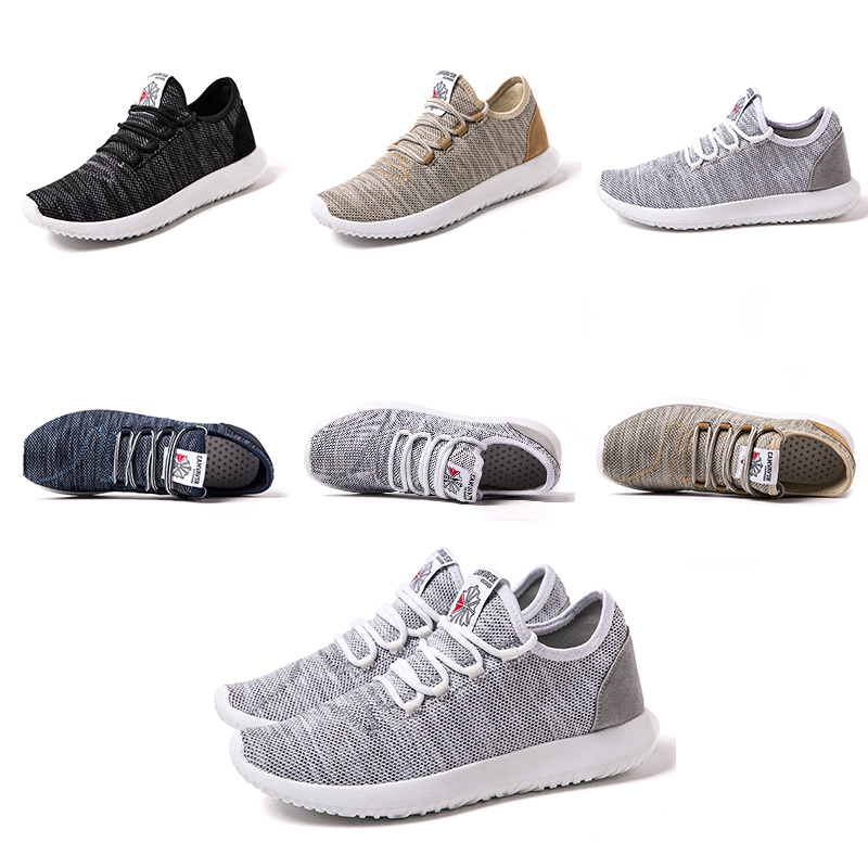 

Cheap Fashion Flat shoes Comfortable women men running shoes Outdoor wallking Grey dark blue brown Homemade brand Made in China 39-44