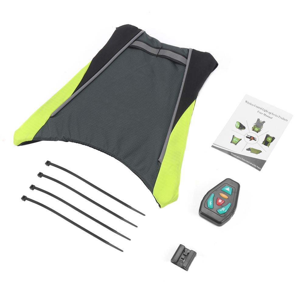 

Cycling Vest LED Signal Light Indicator Reflective Vest for Night Outdoor Hiking Cycling Bike Safety Turnning Signal Lights, Grey