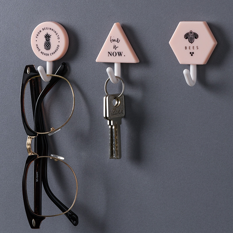 

19 Concise Northern Europe Wind A Hook Three-piece Paste Type Geometry Modeling Small And Exquisite Portable Nothing Trace A