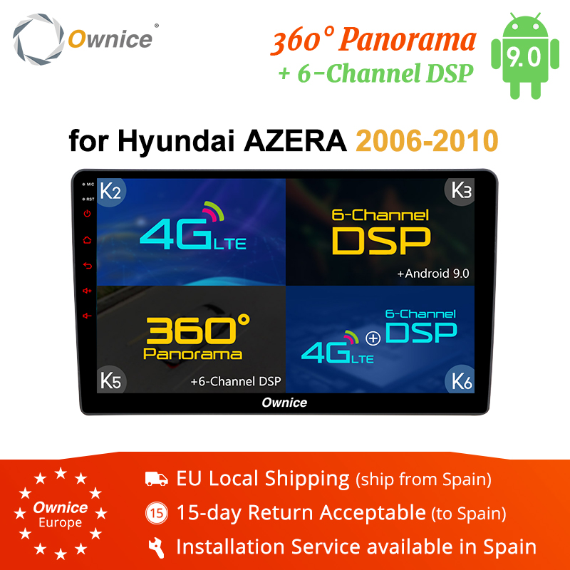 

Ownice k1 k2 K5 K6 2 DIN Octa Core Android 9.0 Car DVD Radio GPS Navi For AZERA 2006 - 2010 4G LTE DSP 360 Panorama