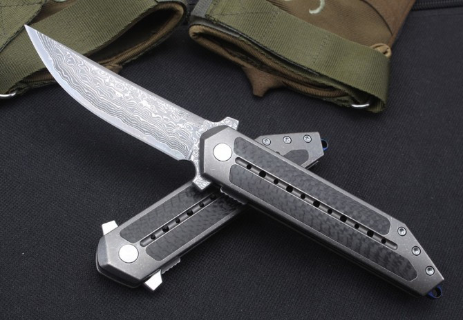 

Newer recommended Todd Berg carbon fiber quick opening bearing folding knife (S35VN) camping hunting knife folding knife free shipping