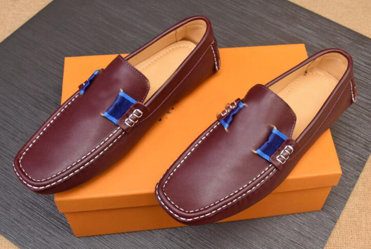 

[Orignal Box] 2019 GLORIA Spectrum Mens Loafers Gommino Slip-On Gentleman Brand Wedding Drive Dress Classics Shoes Size 38-46, With brand logo