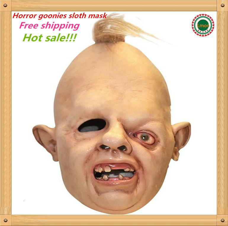 

Hot sale Details about Halloween Costume Sloth Goonies Movie Horror Dress Up Latex Party Masks free shipping WL1163