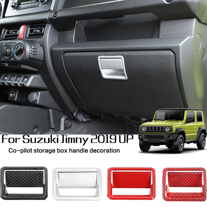 Boîte de rangement copilote ABS, couvercle de décoration de garniture de poignée pour Suzuki Jimny 2019 UP, accessoires d'intérieur de voiture