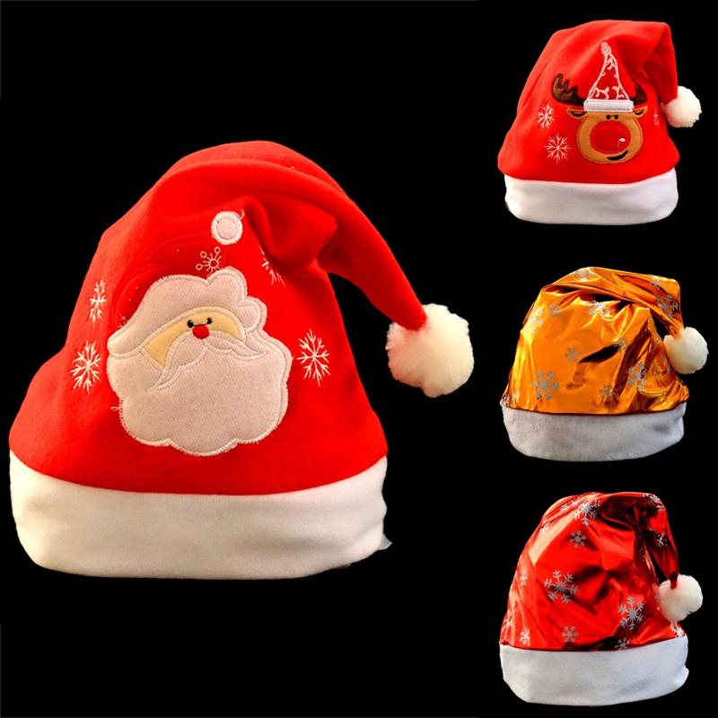

Christmas Hat Adult Child Cute Santa Claus Caps Xmas Holiday Party Decoratives Supplies