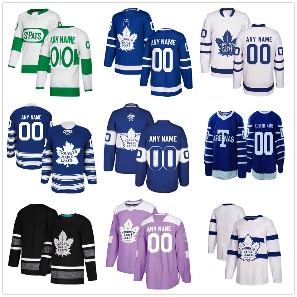 

Custom Toronto Maple Leafs # 29 William Nylander 11 Zach Hyman 81 Phil Kessel Men Women Kids Youth 100th Anniversary Edition Hockey Jerseys, Kids or women size please choose this
