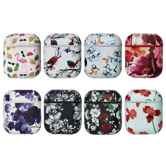 

For Apple airpods case protective cover airpods2 case wireless bluetooth headset set anti-fall leather leather holster, #5