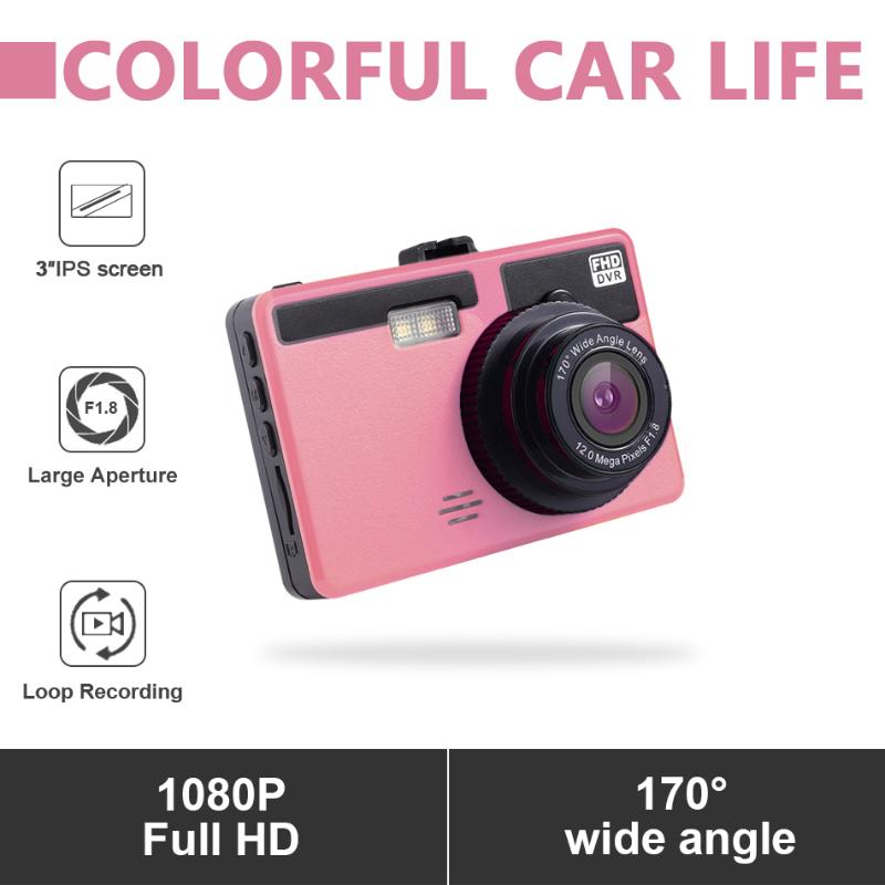 

Car Dash Camera Night Vision HD 1080P 3 inch Car DVR Camera 170 degree Dashboard