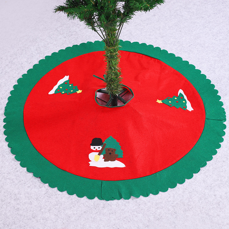 

Creative Christmas Decoration 90cm Christmas Tree Skirts Tree Decorative Pendant Red Santa Apron