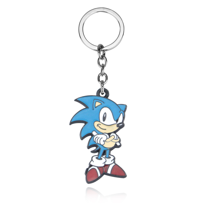 

Anime Hedgehog Sonic Keychain Car Accessories Alloy Accessories Children's Toy Gift, Silver