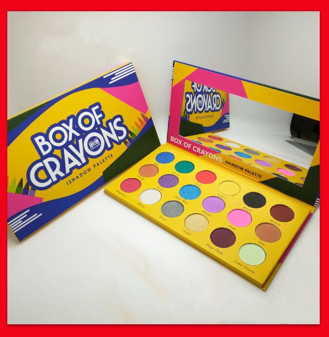 

Makeup 18 Colors eye shadow palette BOX OF CRAYONS Eyeshadow iShadow Palette Shimmer Matte Eyeshadow Palette free shipping, Box of crayon