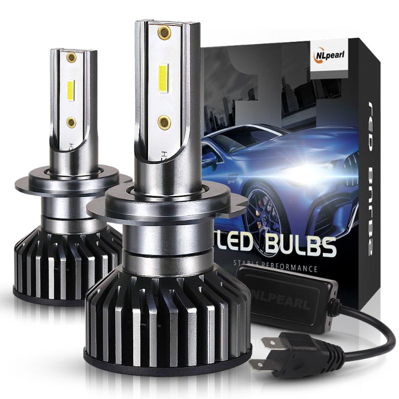 

NLpearl 2x H7 Led Headlight Bulbs H7 Led Canbus H4 H11 H3 H1 9005/HB3 9006/HB4 9012 H8 12V 50W 12000LM Zes Chips Auto Headlamps