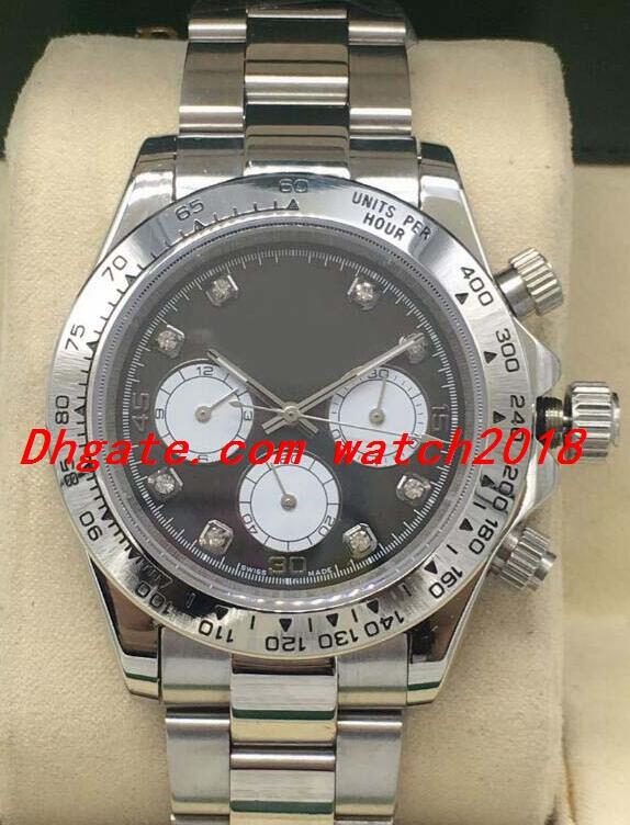 

Luxury Watch 2 Style 18K White Gold 40mm 116519 Stainless Steel Bracelet Factory Diamond Dial Automatic Fashion Men's Watches, Make waterproof