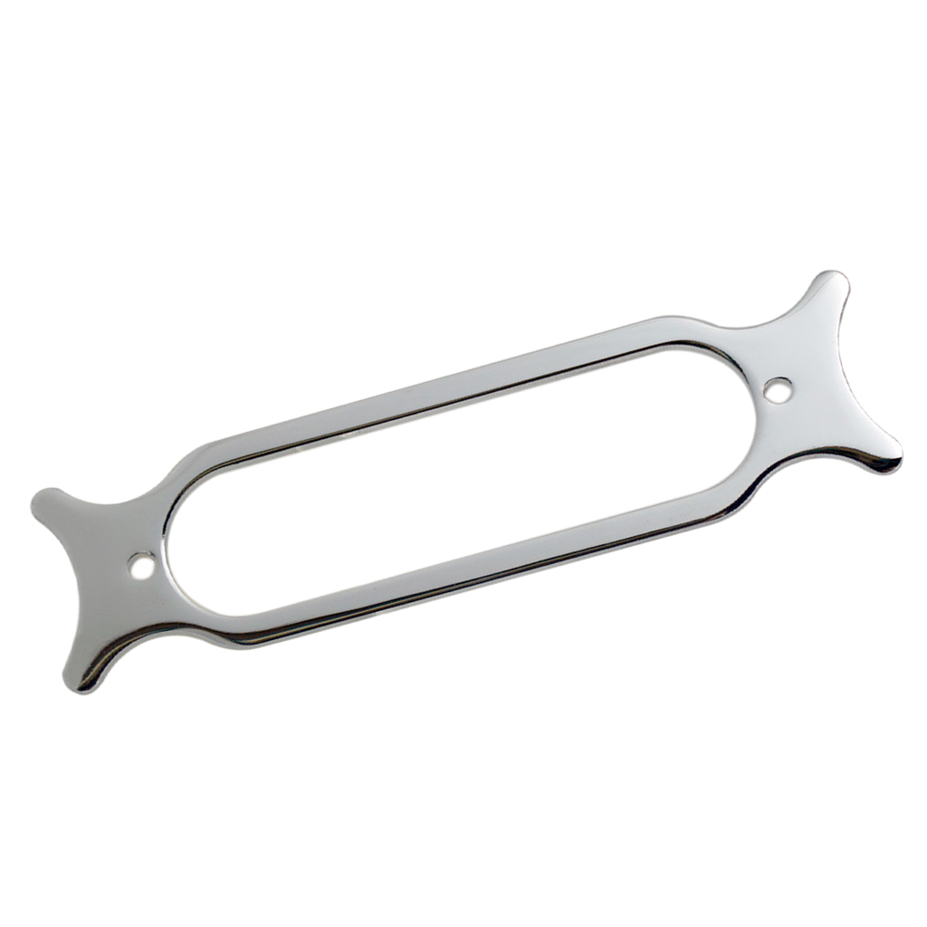 

Durable 1 Piece Metal Electric Guitar Single Coil Pickup Mounting Ring Plates Frame Silver