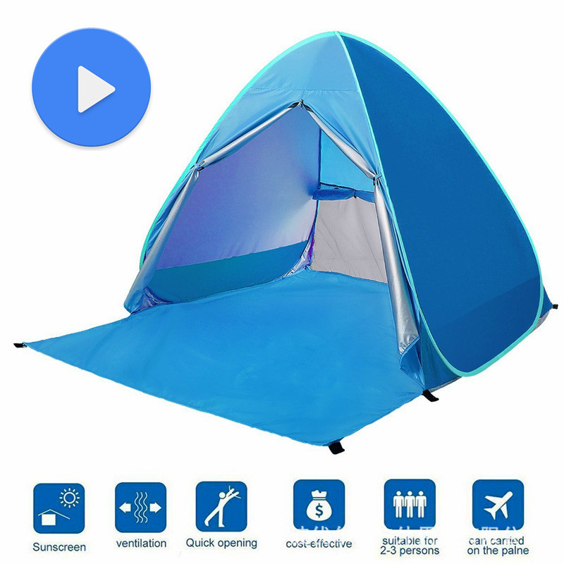 

Outdoor Tent 3-4 People Sun Protection UV50 Outdoor Beach Tent Folding Automatic Speed Open
