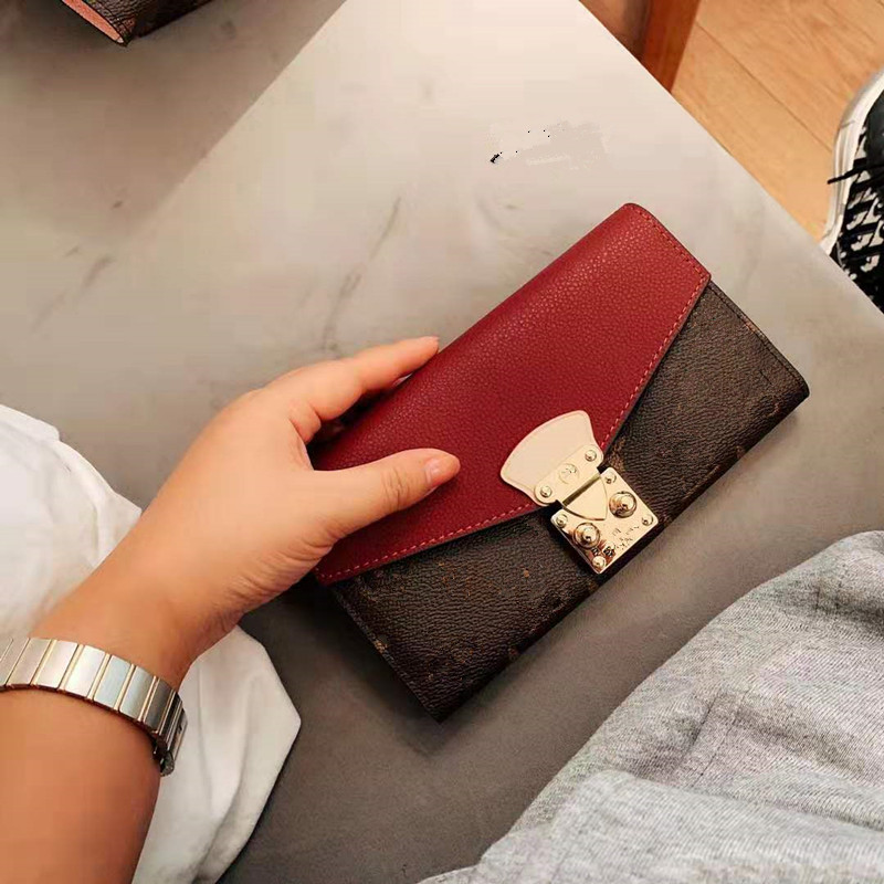 

New Han Edition Wallet Restoring Ancient Ways Female Long Printing Color Joker Lock Phone Bump Card BaoChao for Women Luxury Wallet, Fuchsia