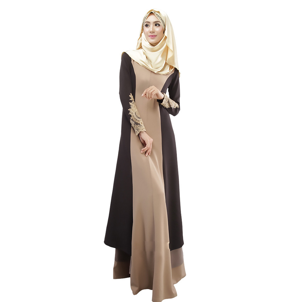 

muslim dresses 2019 Vintage Women Abaya Long Maxi Dress Arab Jilbab Muslim Robe Dress Women Dubai Abaya Design Women's Clothing