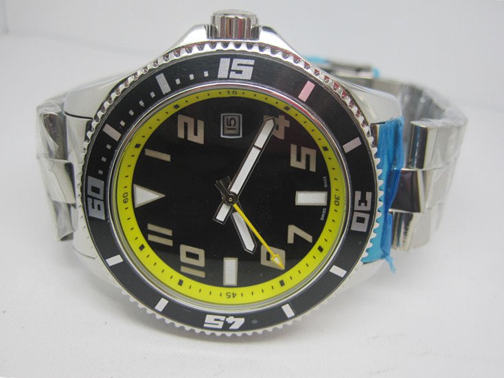 

High quality man watches mechanical watch Male watch steel band watches wrist watch 223, Black and yellow