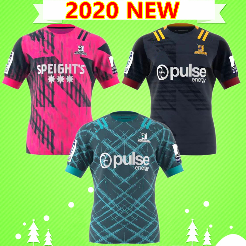 

S-5XL 2020 Highland Club Super Rugby Jersey League new Zealand super training wear professional rugby union team 19 20 NRL MEN'S adult mens, Black;gray