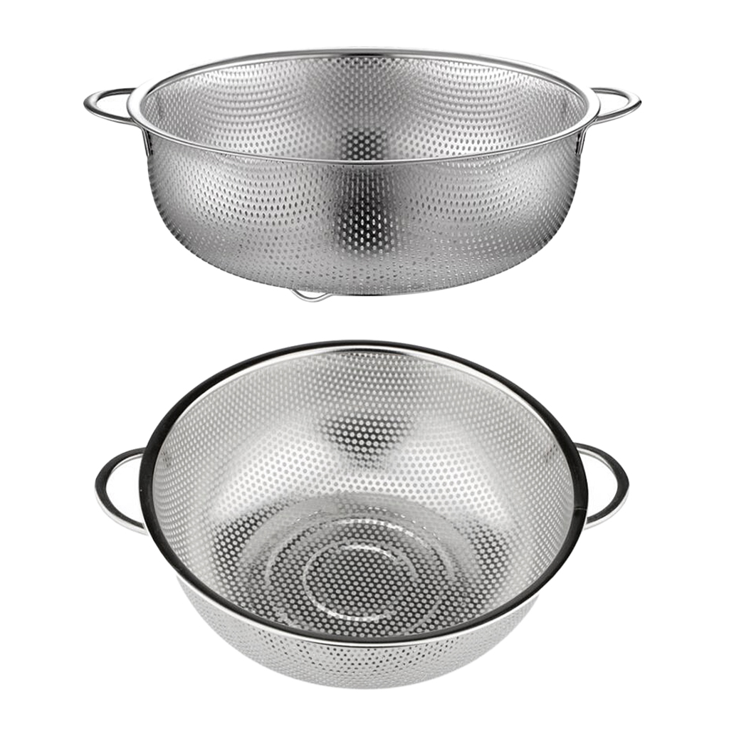 

2 pieces fine mesh colander food sifter pasta draining basket with handles