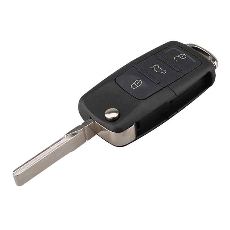 434Mhz 3Buttons Uncut clé d'entrée à distance clé couverture Fob Pour VW PASSAT Golf Polo 2002-2005 pour VW Volkswagen 1J0959753AH