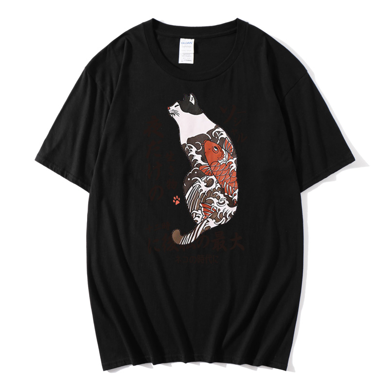 Funny Men Boys 3D Cat Printed Short Sleeve T-Shirt Tops Blouse Animal Lover Gift