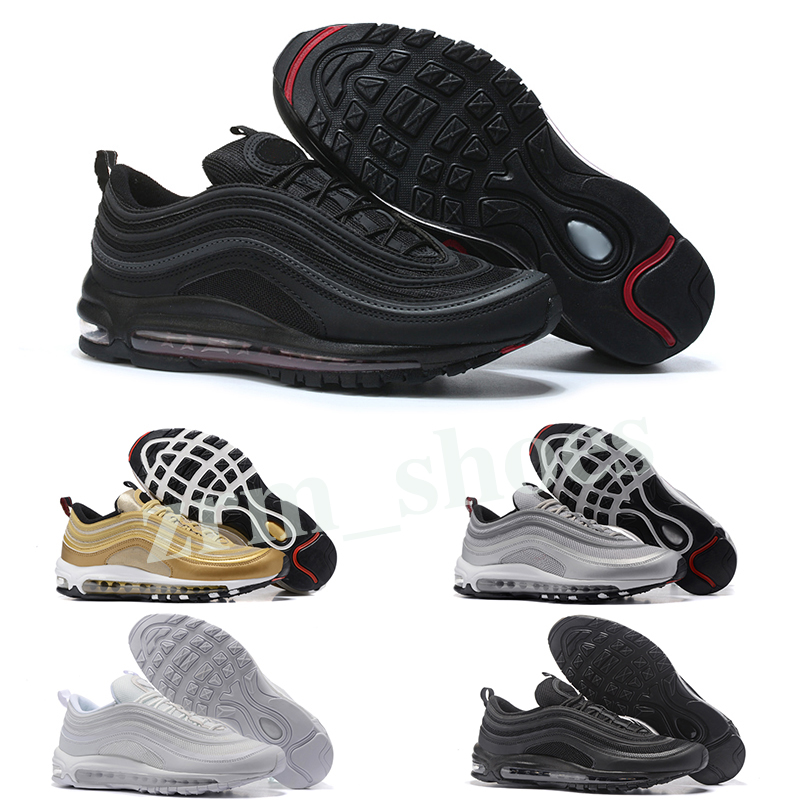 

men shoes women sports trainers OG triple black metallic gold silver bullet white 3M classical outdoor sneakers without box 2020 z01, Black;brown