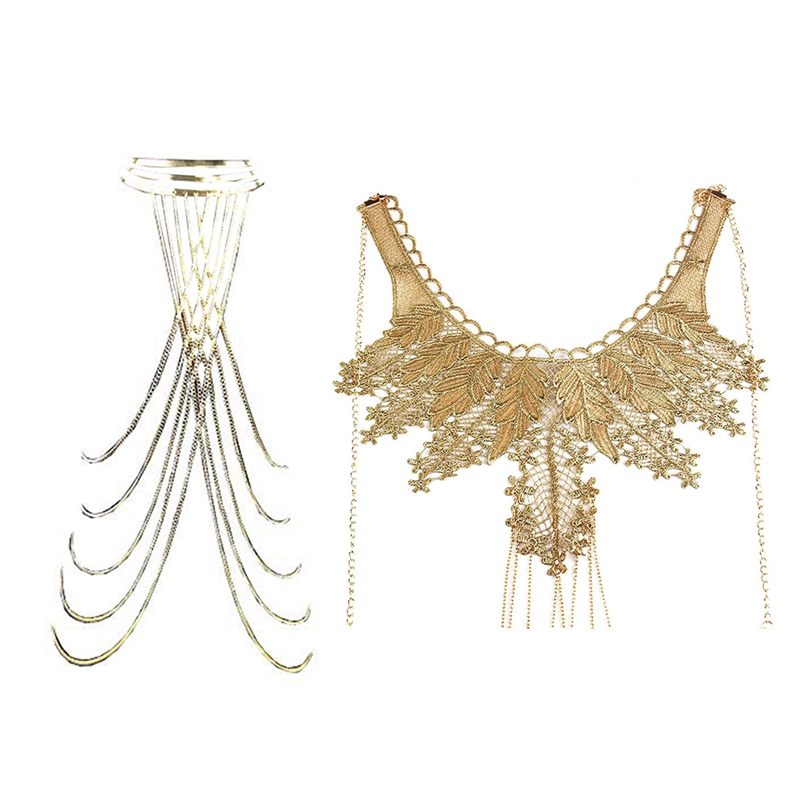 

Lace Body Jewelry Chain Body Necklace with Jewelry Fashion Punk Ladies Girls Chain